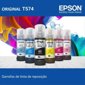 Botellas De Tintas Epson 574 EcoTank L8050 / L18050 Color Negro / Cyan / Magenta / Amarillo / Cian Claro / Claro Magenta
