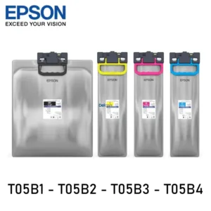 Kit De Tintas Epson T05B Color Negro Cyan Magenta Amarillo, Es Compatible Con Impresoras Epson WorkForce Pro WF-C878R / WF-C879R Series.
