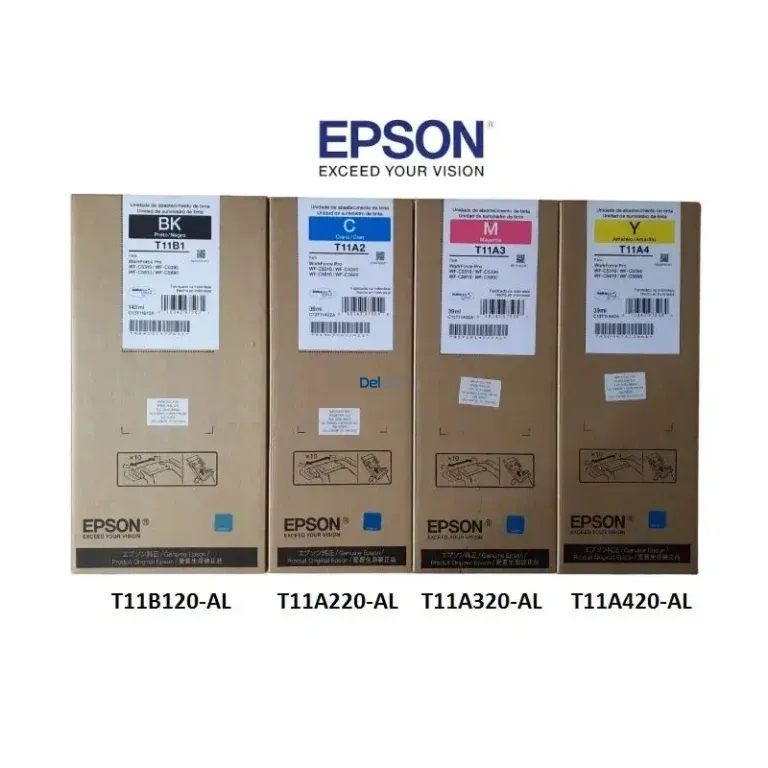 Tinta Epson T11B1 | T11A2 | T11A3 | T11A4, Negro Cyan Magenta Amarillo, Para Epson WorkForce Pro WF-C5310 / WF-C5390 / WF-C5810 / WF-C5890 / WF-C5891 Series.