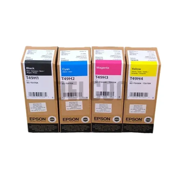 Tintas Epson T49H (T49H1 | T49H2 | T49H3 | T49H4) Para Impresoras e Plotter Epson SureColor SC-T3100X / SC-T3170X, Color Negro Cyan Magenta Amarillo.