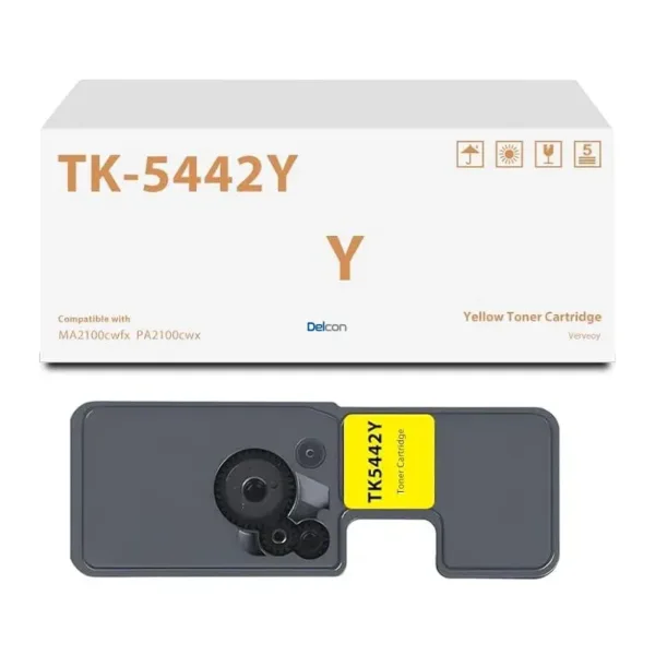 Cartucho De Toner Kyocera TK-5442Y Amarillo, Para Impresoras Kyocera Ecosys MA2100cfx / MA2100cwfx / PA2100cx / PA2100cwx, Rendimiento 2.400 Páginas.