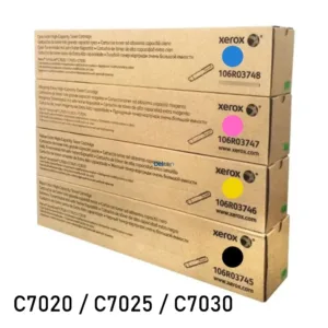 Cartuchos De Toner Xerox VersaLink C7020 / C7025 / C7030 Color Negro Cyan Magenta Amarillo, Part Number: 106R03745 / 106R03746 / 106R03747 / 106R03748.